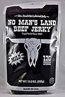 Vista 10 de No Man's Land Hot Beef Jerky High Protein Low Calorie Low Carb Carb Snack - Bolsa de 7.0 onzas