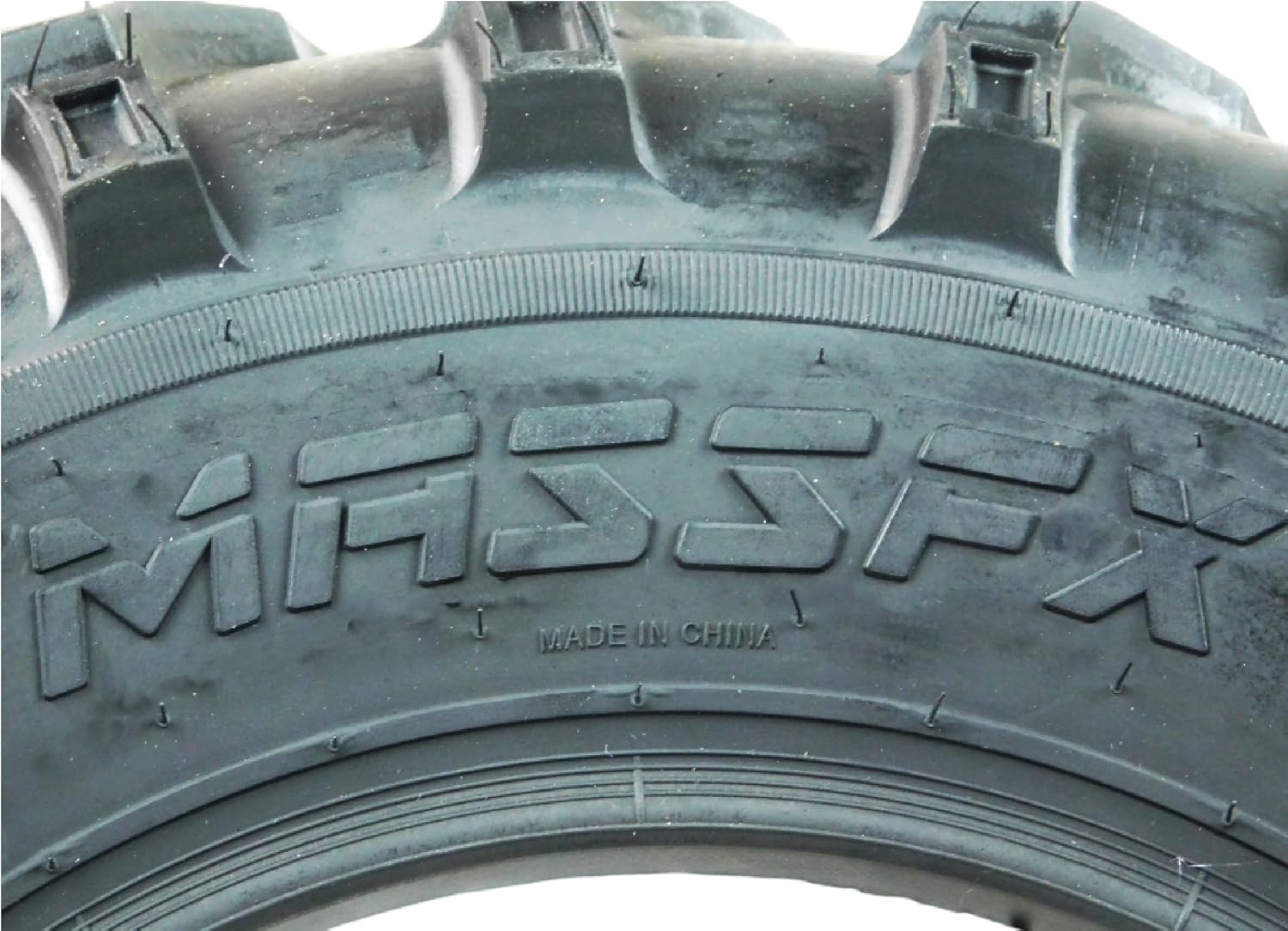 MASSFX 25x8-12 Front Tire Set (2) for All-Terrain (ATV), Utility-Task (UTV), and Side-by-Side (SxS) Vehicles - 6-Ply with 1/2" Tread Depth 25x8x12 (2-Pack)