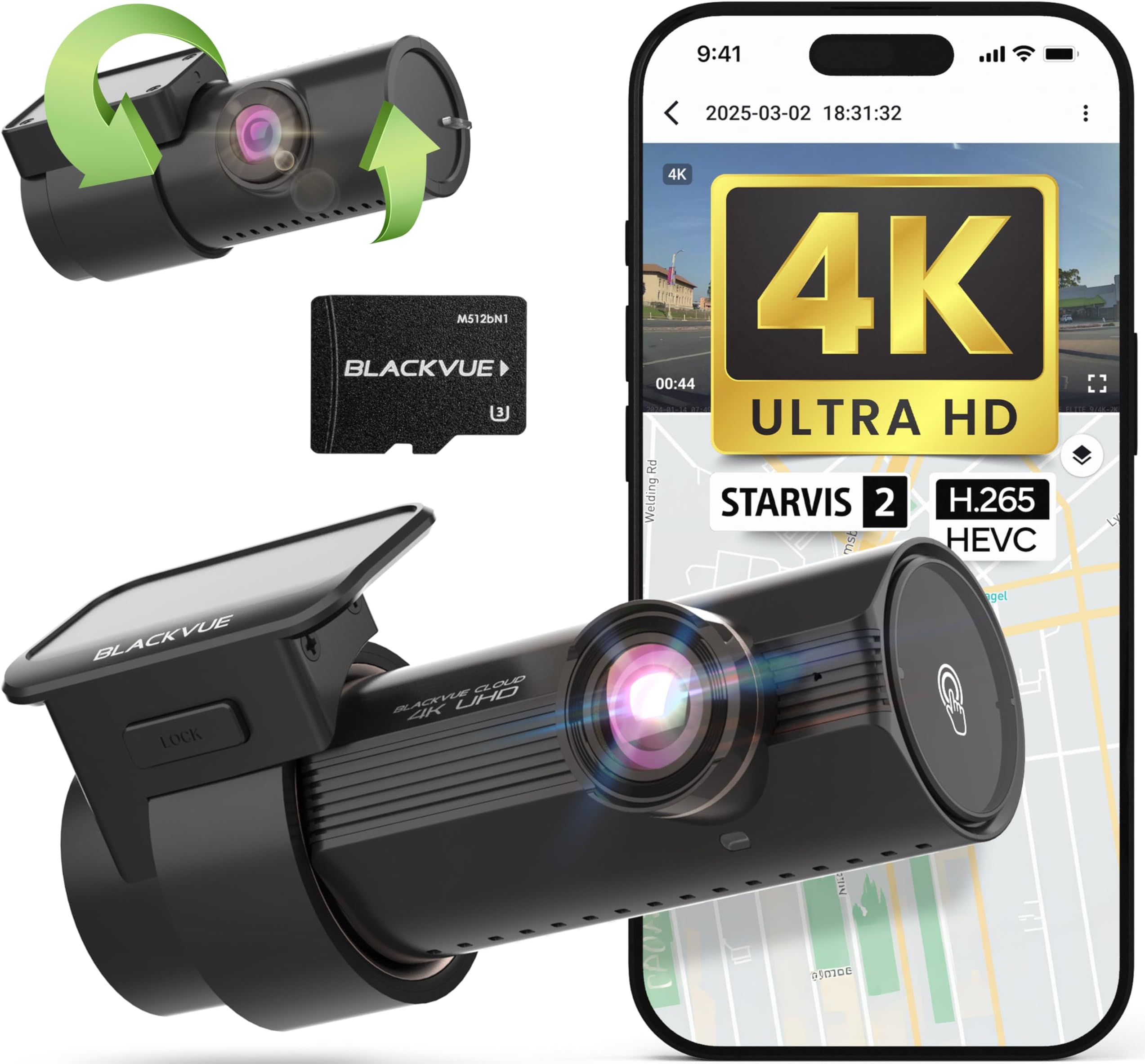 DR970X-2CH Plus 4K UHD Dash Cam (64GB)