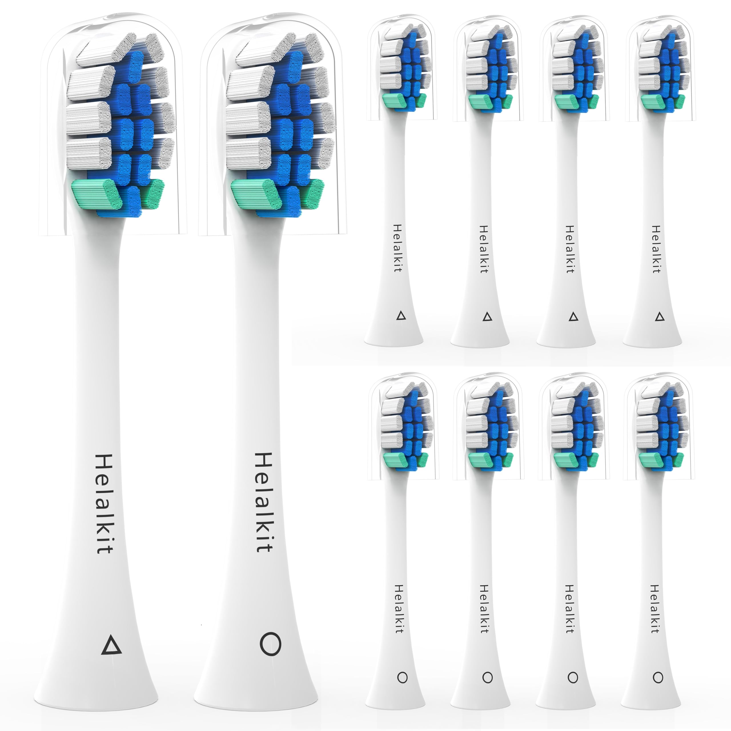 Ersatz-Zahnbürstenköpfe für Philips Sonicare Ersatzköpfe, Bürstenköpfe kompatibel mit Phillips Sonicare Snap-on Elektrische Zahnbürsten, 8 Stück