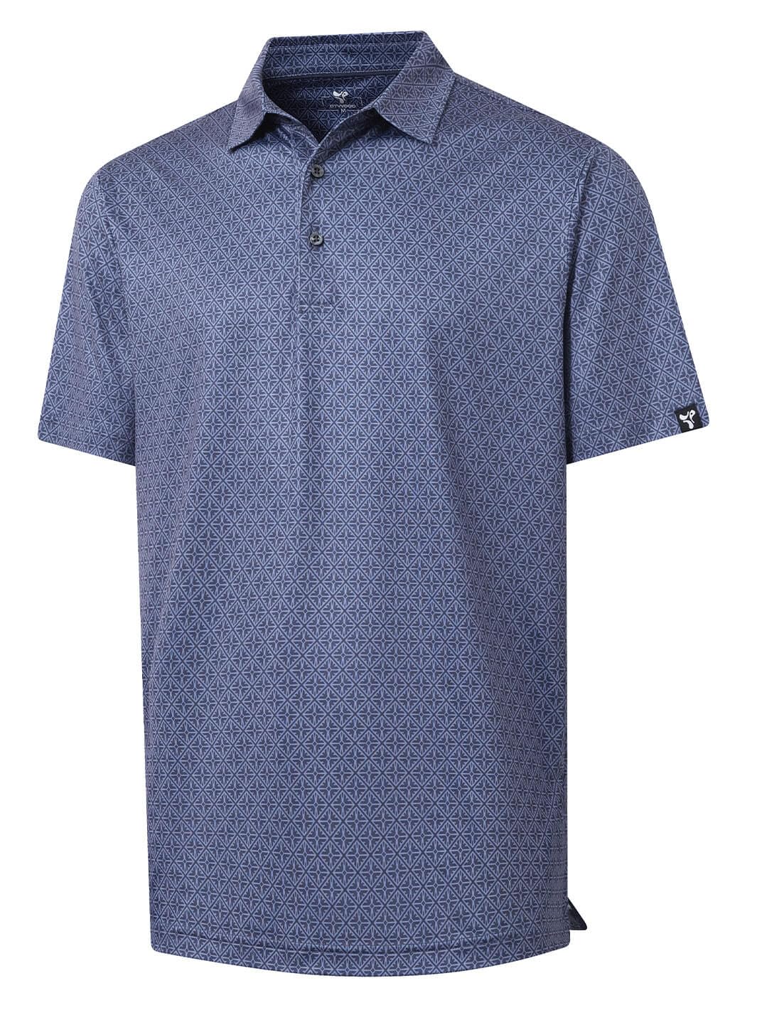 DTWOOO Geometric Print Golf Polo