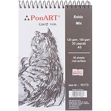 PonART Eskiz Mix Blok A5 Defter, 30 Yaprak, Eskiz Defteri