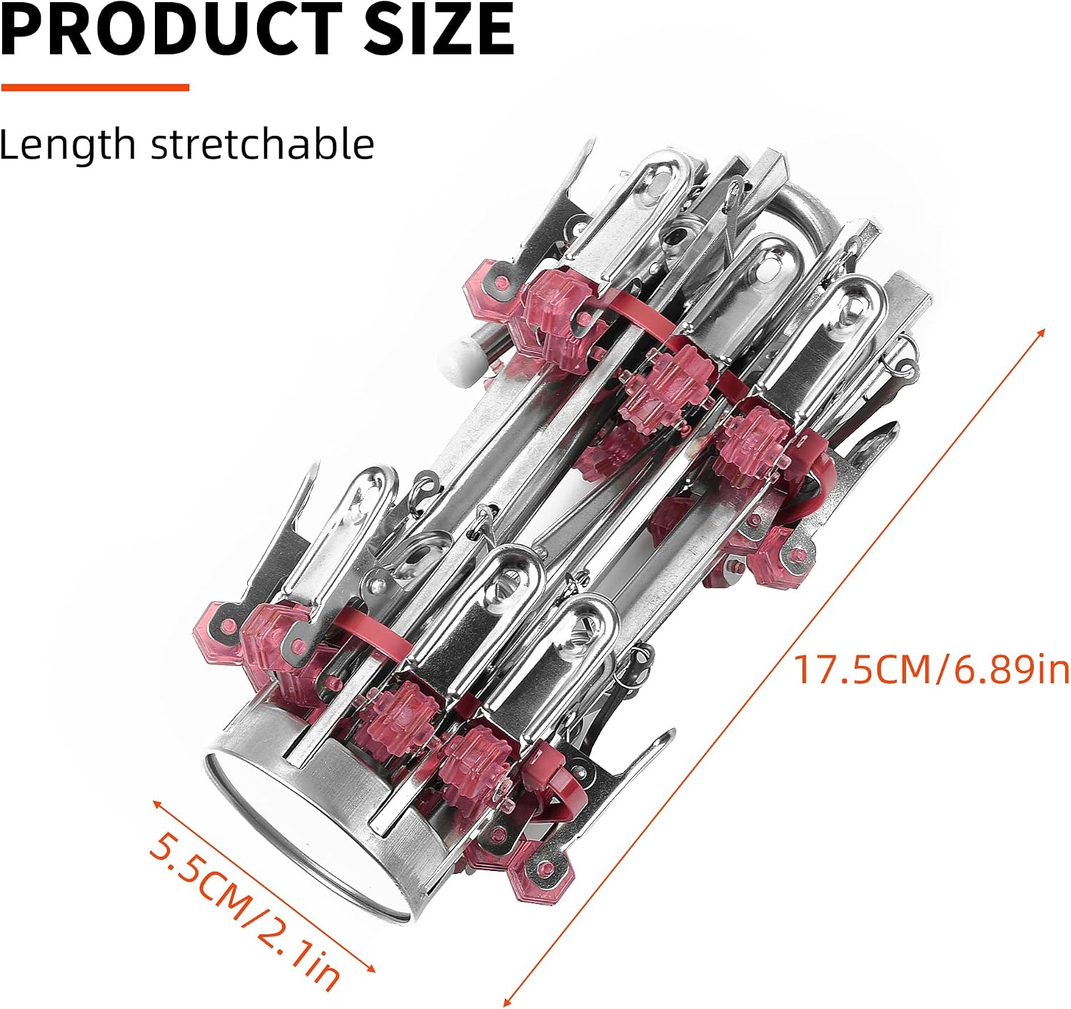 Drying Hanger, Hanging Drying Rack, Drip Hanger Stainless Steel with 16 Pegs for Laundry Underwear Socks, Quickly Remove Clothes from Hanger, Windproof, Folding Portable, (Red)