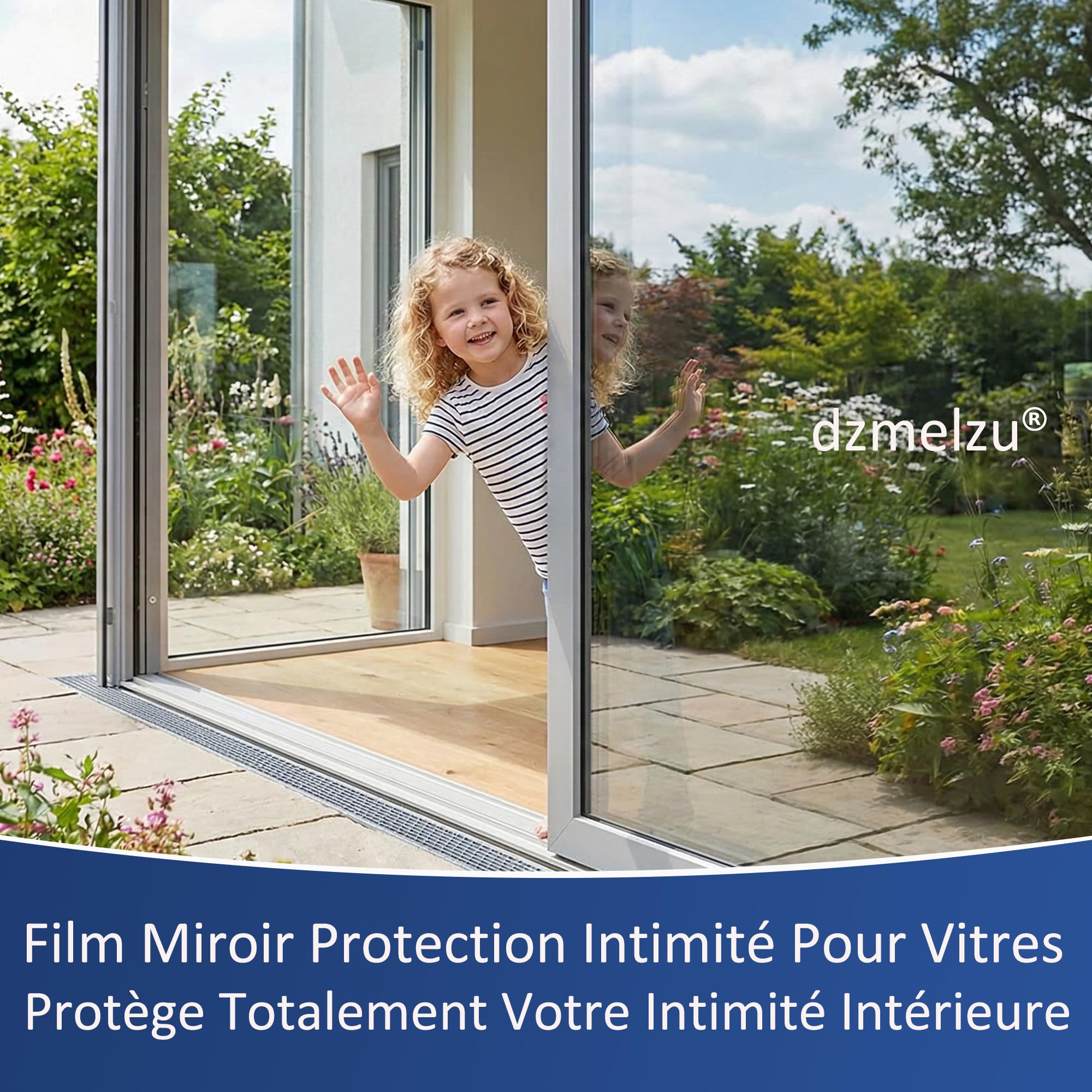 Film Fenetre Anti Regard Film Anti Chaleur et UV Bon Effet Miroir sans Tain Solaire Fenetre avec Kit Protection de La Vie Privée Film Occultant Fenêtre (Argenté (Pas de Adhésif, 105X400(cm))