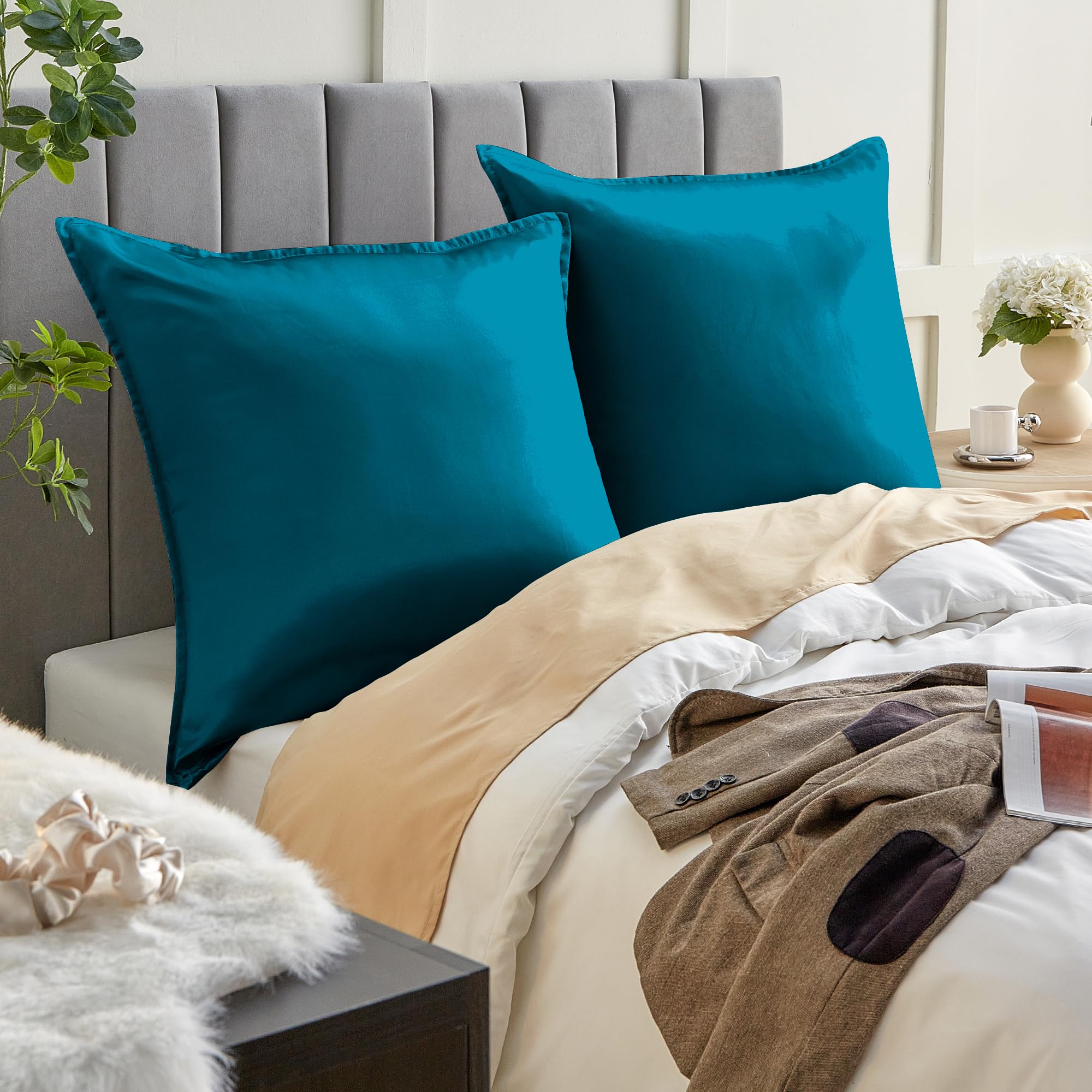 Set 2 Federe Raso 50x80cm + 2 Scrunchies - Morbide Come Seta, Design Pratica - Foto 5