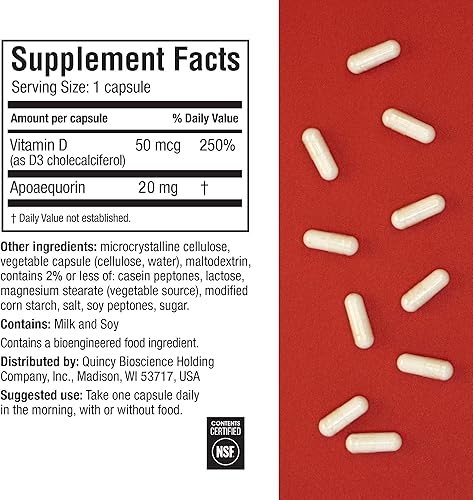 Miniatura 2 de Prevagen Mejora la memoria 20 mg de fuerza extra 30 cápsulas  Paquete de 2  con apaequorina y vitamina D y prevención de pastillas de 7 días