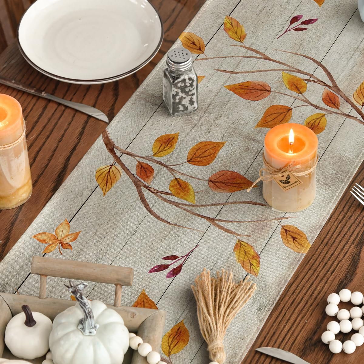 Artoid Mode 210 GSM Fall Table Runner Home Party Decor 13x72 Inch