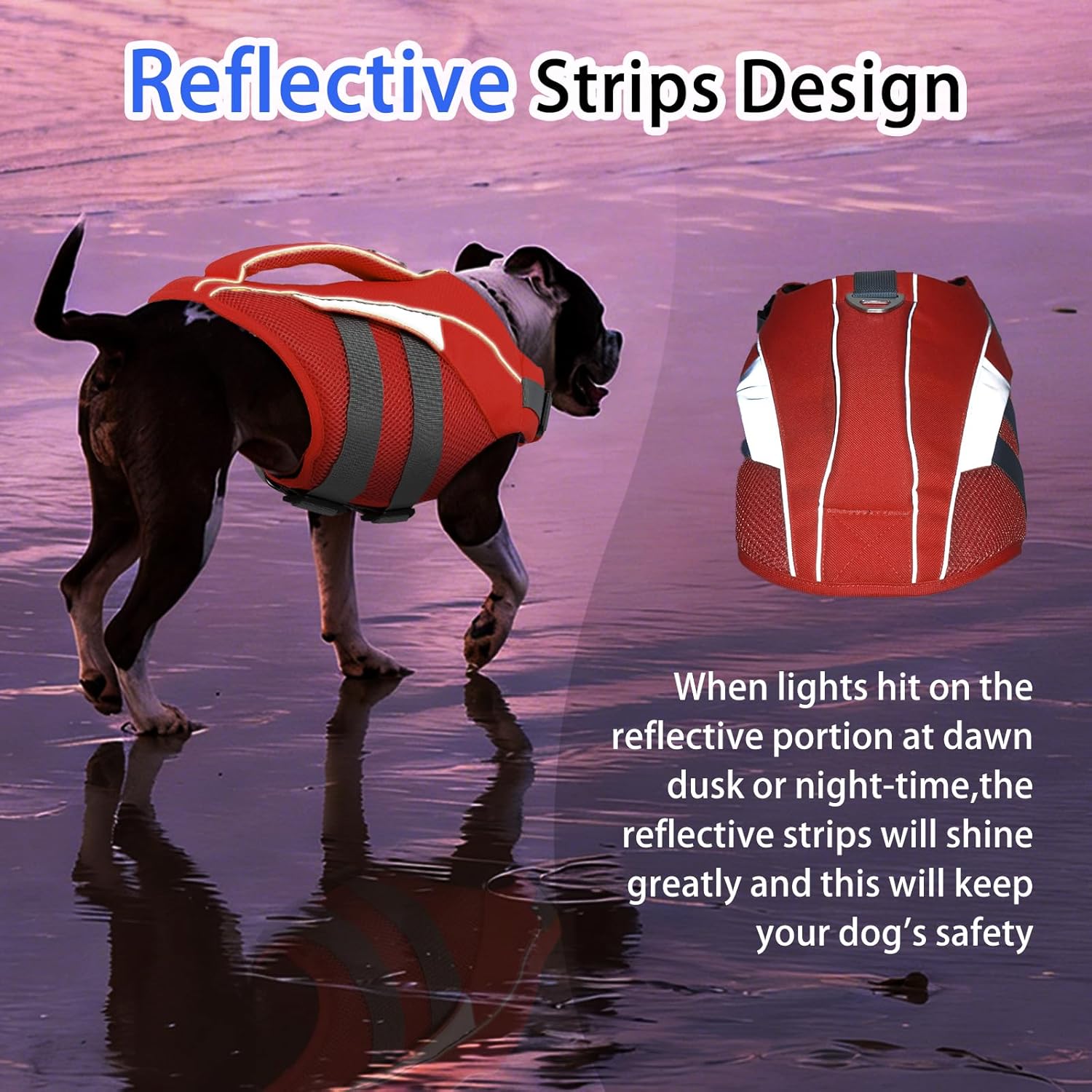 MIGOHI Dog Life Jacket,Reflective Dog Life Vest for Swimming Boating,Ripstop Dog Swimsuit with Rescue Handle,Adjustable Pool Float for Small Medium Large Dogs,Pet Safe Lifesaver with Superior Buoyancy