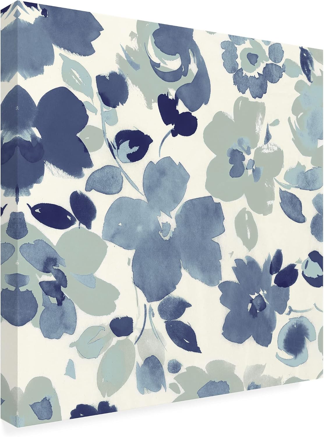 Trademark Fine Art 'Soft Blue Florals III' Canvas Art by Wild Apple Portfolio