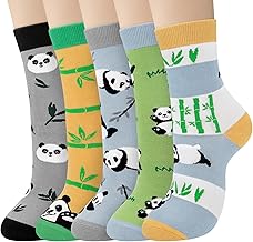 5 Pairs Womens Cotton Animal Socks Cute Dog Cat Funny Novelty Socks Gifts for Women, One Size