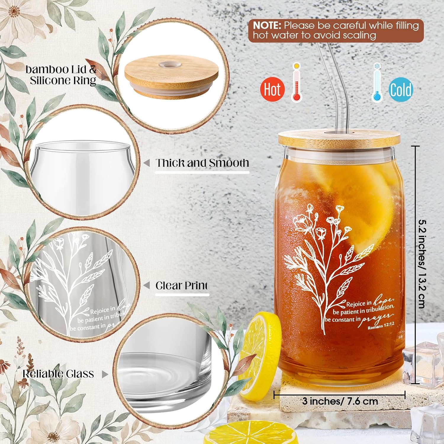 Fumete 10 Sets Christian Gift for Women Mothers Day Church Gift Makeup Bag Flower Bible Verse Coffee Cup with Bamboo Lid Straw Religious Mini Compact Mirror for Sunday School Teacher (Bible-e)