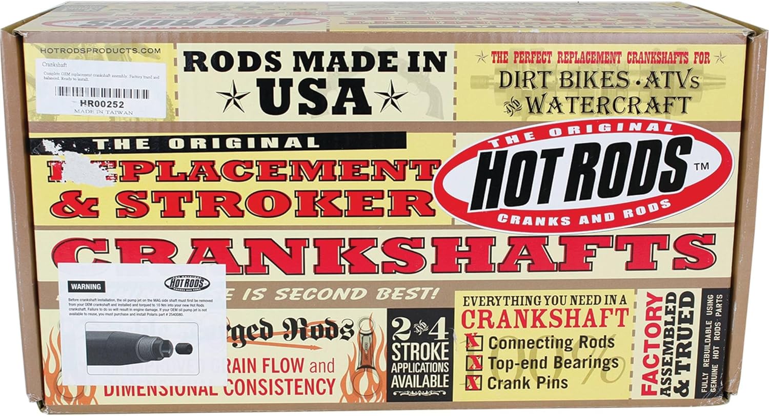 Hot Rods HR00252 Crankshaft Compatible With/Replacement For Polaris ACE 570 2017-2019, ACE 570 [Euro] 2017-2018, ACE 570 HD 2017-2019, Ranger 570 4x4 2018-2021, Ranger 570 4x4 [INTL] 2018 2206356