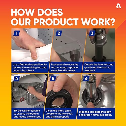 Miniatura 3 de Canamax WH02X10383 Junta de bañera para lavadora – Compatible con arandelas GE y Hotpoint – Sustituye a WH02X10032 WH02X1196 PS4704237