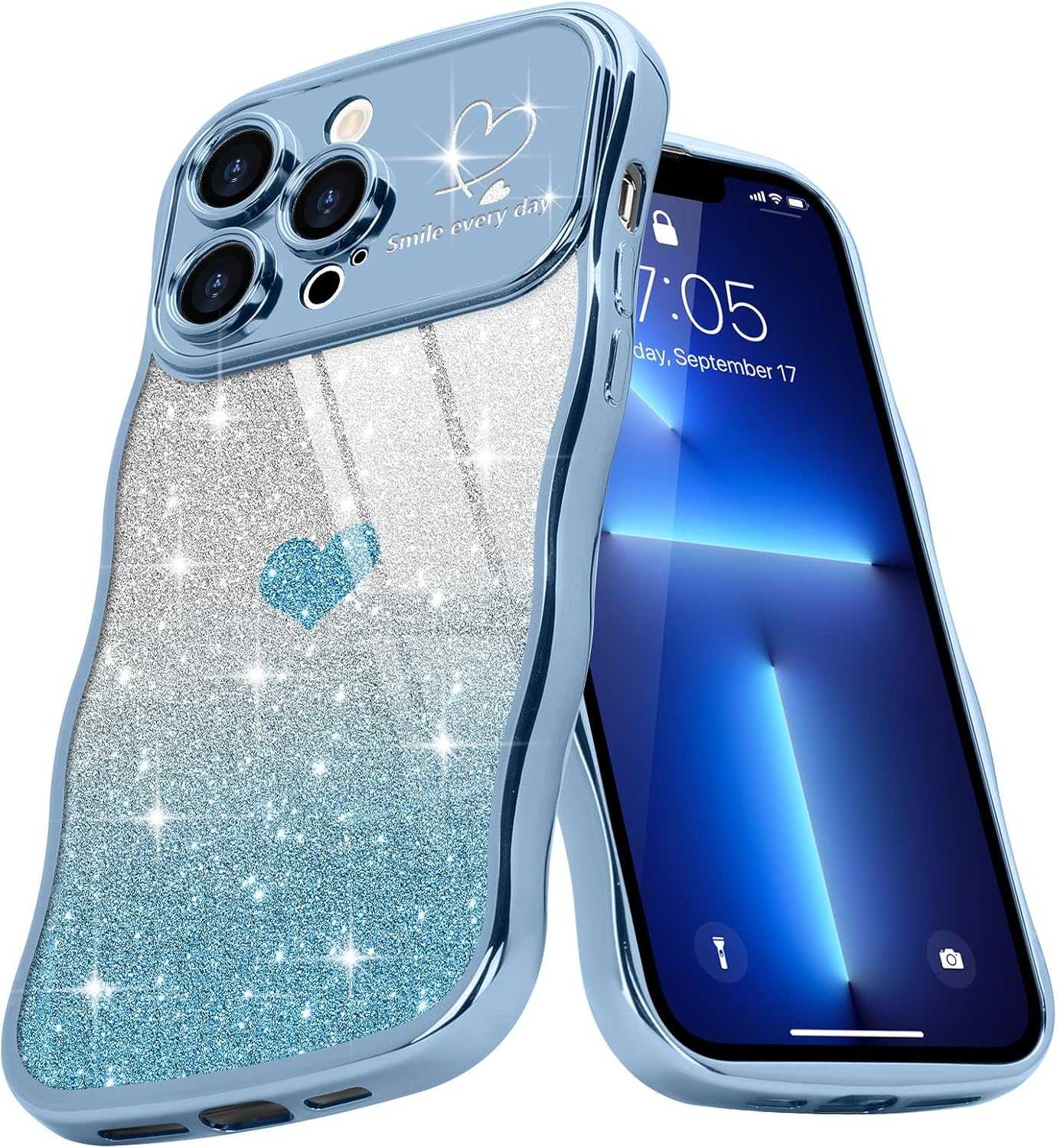 Teageo Compatibile per iPhone 13 Pro Max, Custodia per Cellulare Ragazze con Motivo a Cuore Carino Protezione per Fotocamera Elettrolitico Morbido Protettiva Cover per iPhone 13 Pro Max, Rosa Rossa