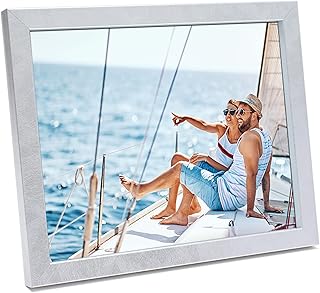 MIMOSA MOMENTS Metallic Picture Frame, Brushed Satin Finish,8 x 10 Photo...