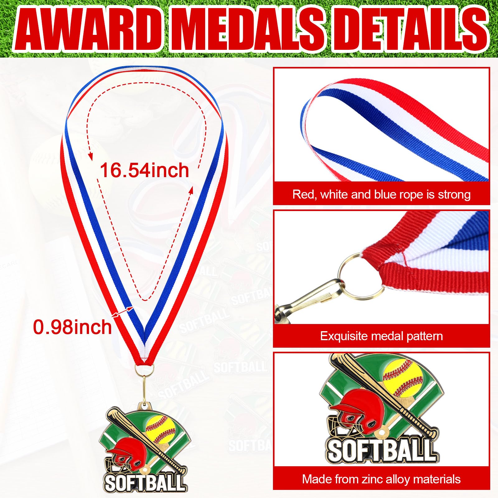 Tondiamo 24/48 medallas de Premio, medallas Deportivas a Granel con Cintas para el Cuello, 2 Pulgadas, Premio Ganador, Regalo para Fiestas temáticas Deportivas, torneos de Equipo, Partido Escolar