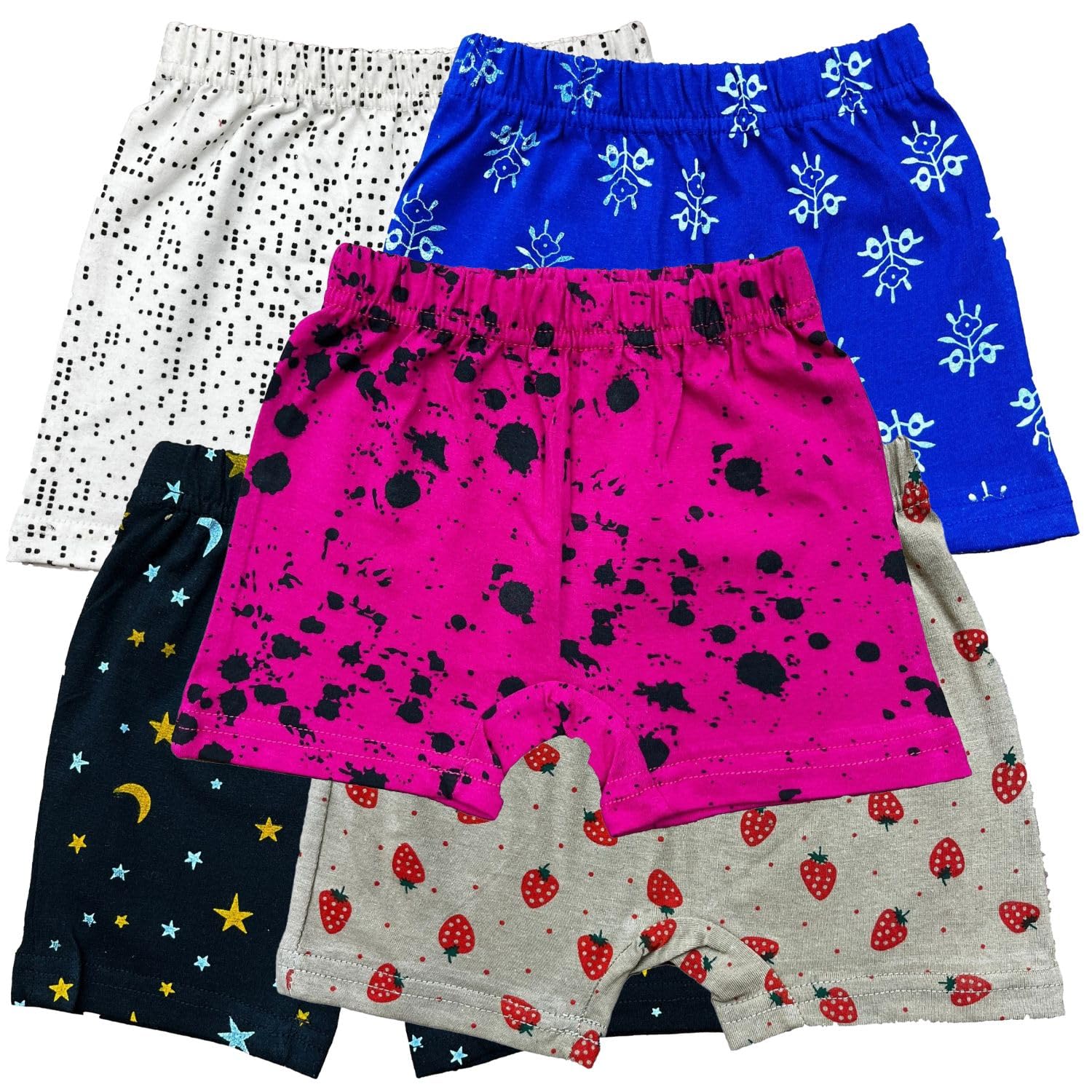 MYO Kids Printed Unisex Bloomers Underwear 100% Cotton Soft Comfortable | Skin Friendly | Innerwear |(Pack of 5)-image-45