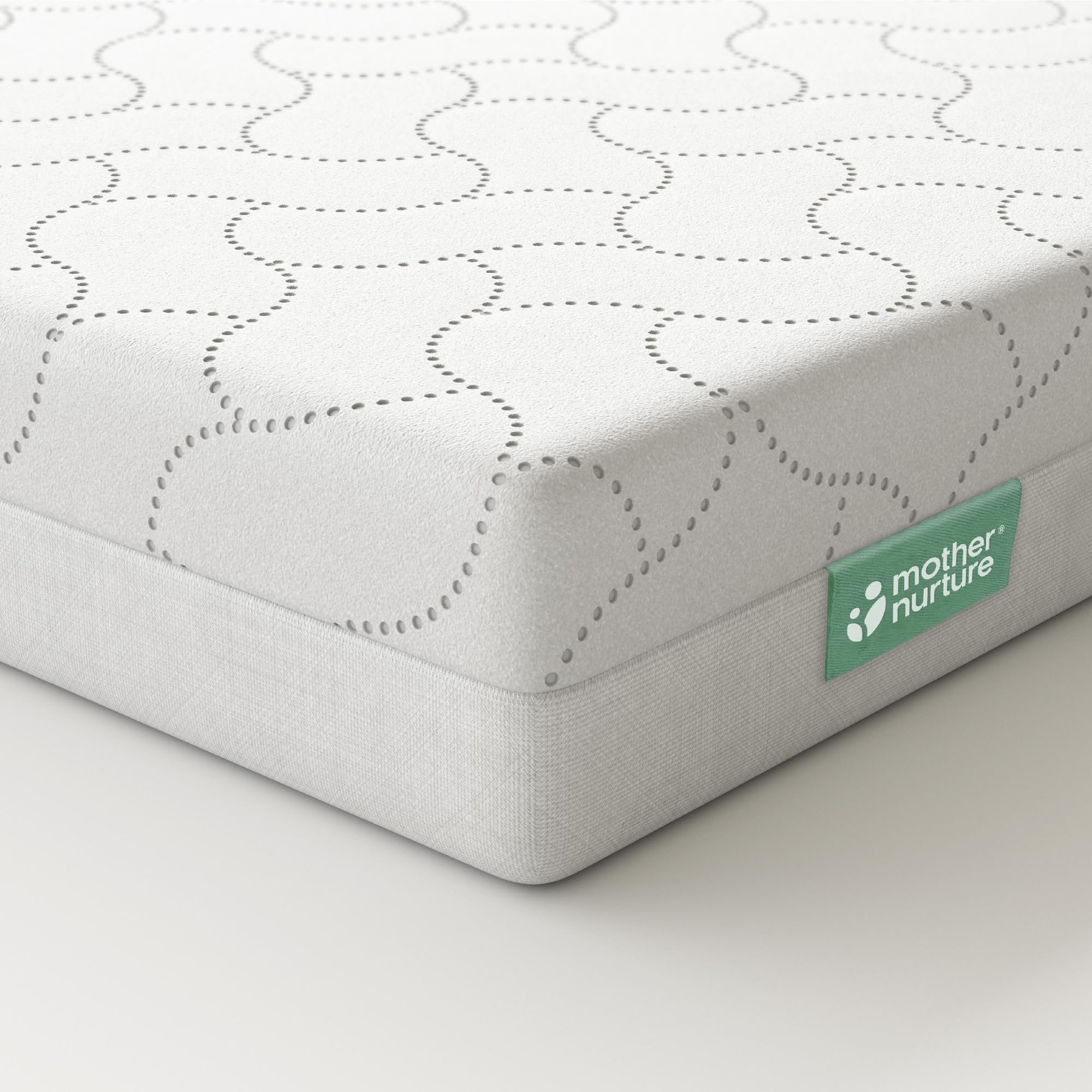 MOTHER NURTURE Premium Fibre Cot Mattress, White, 120 x 60 x 13 cm