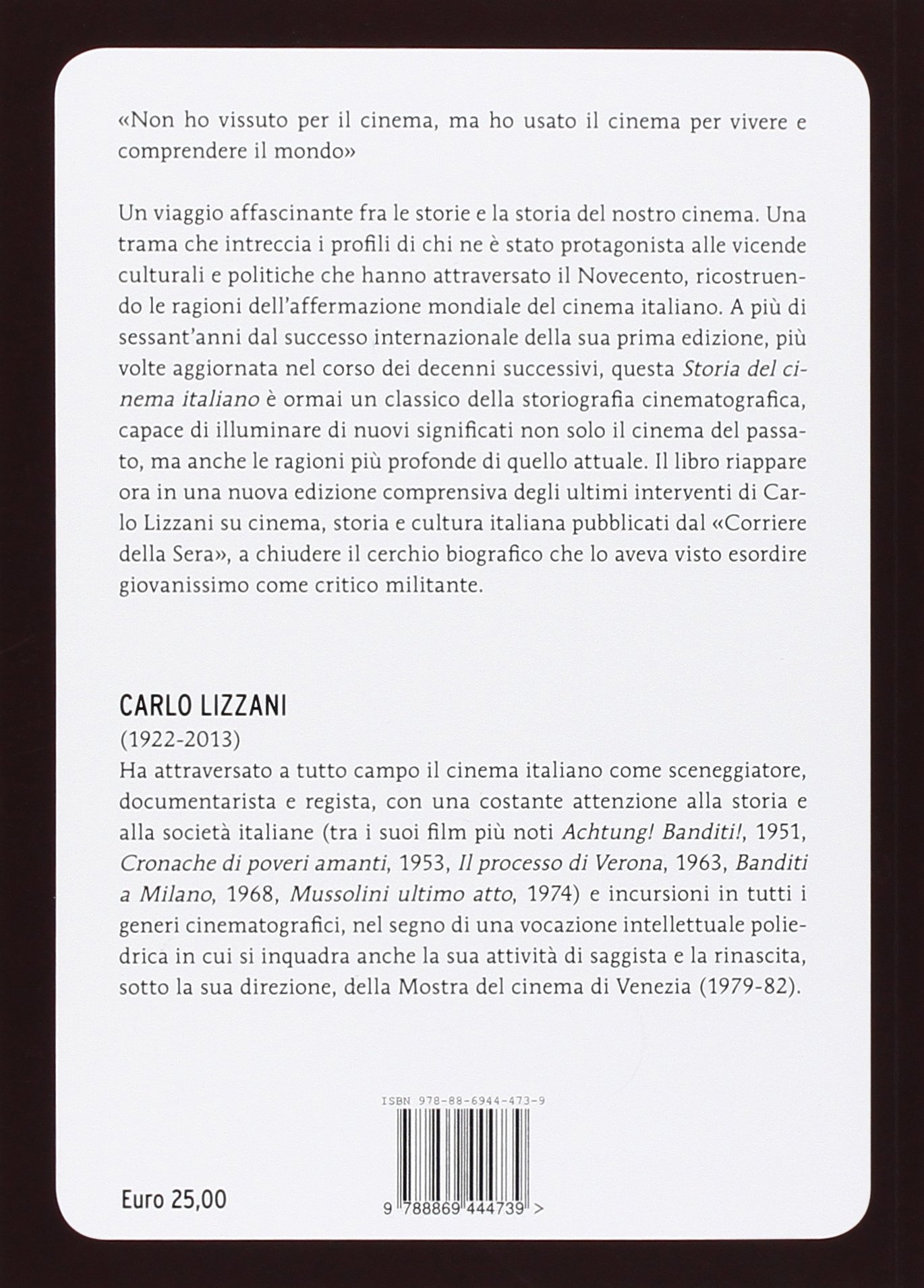 Storia del cinema italiano. Dalle origini agli anni Settanta