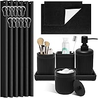 Vista 18 de Juego de 5 accesorios de baño de mármol blanco de resina, dispensador de jabón de loción, soporte para cepillo de dientes, vaso de baño, soporte