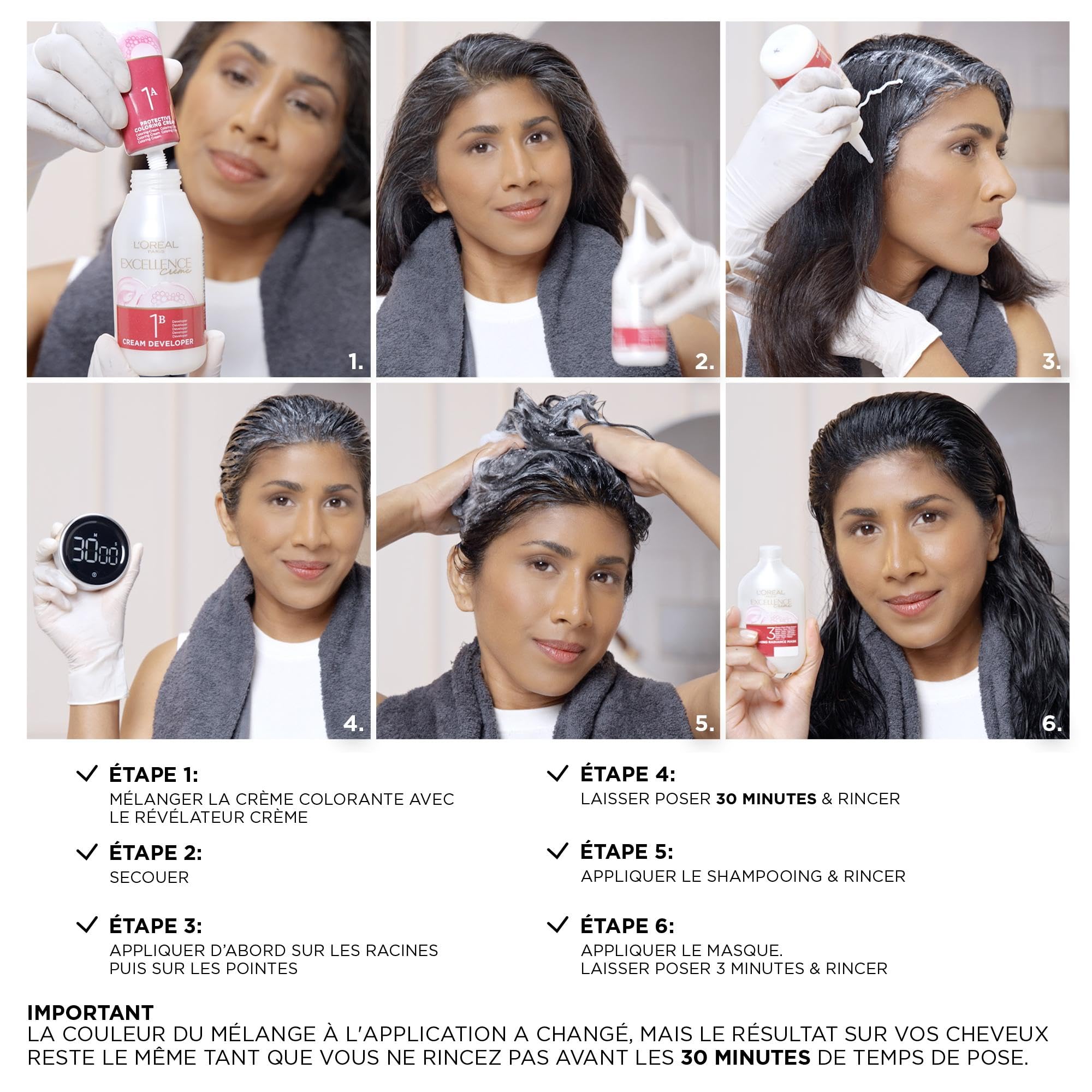 L’ORÉAL PARIS - Coloration Cheveux Permanente Triple Soin - Couvre 100% des Cheveux Blancs - Excellence Crème - Nuance : Châtain Clair Doré (5.3)