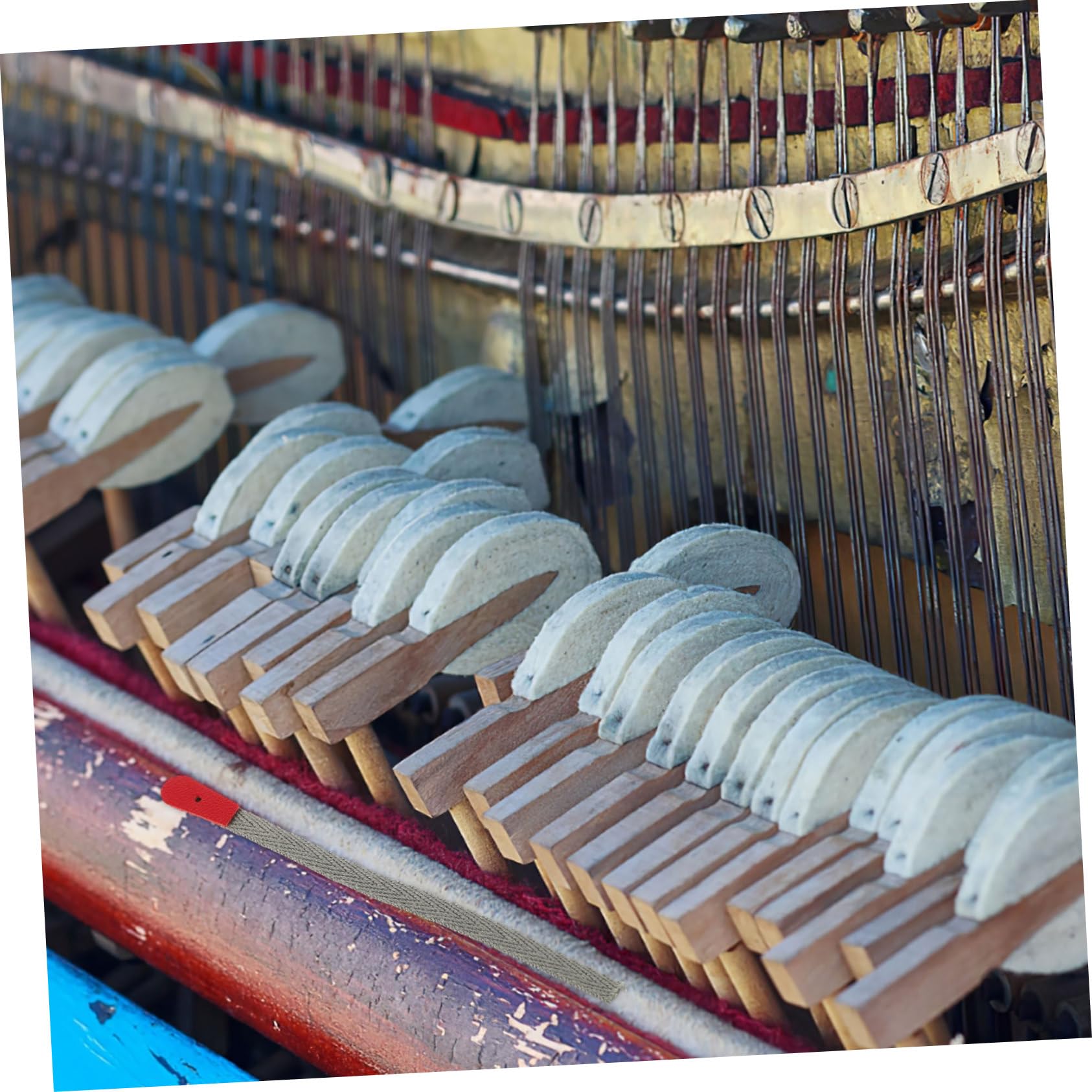 Cuerda de Afinación para Piano Verde de Tela, 90 Piezas para Ajuste Preciso y Mantenimiento en Pianos Verticales, Herramienta Adecuado para Profesores y Academias de Música