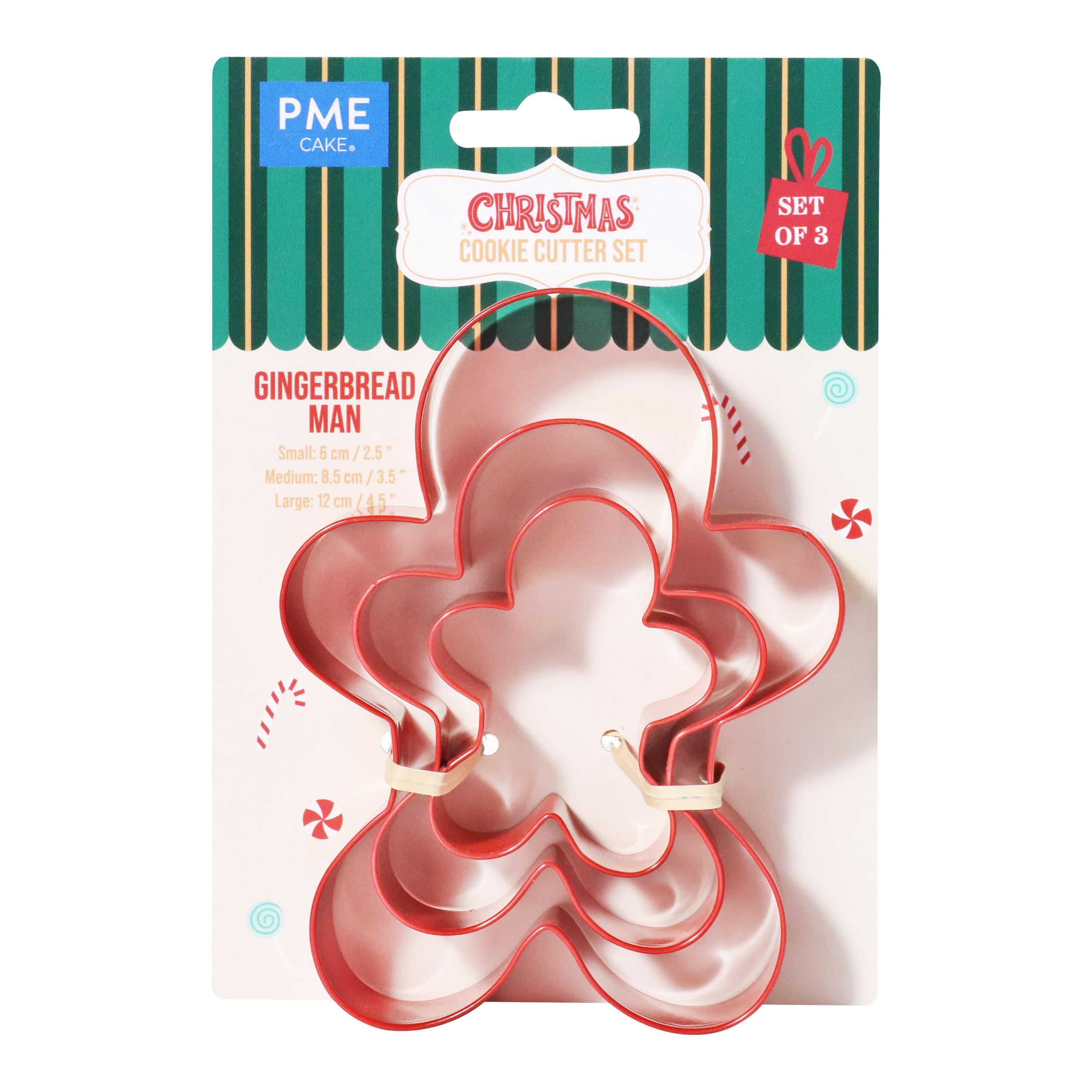 PME Christmas Cookie Cutters, Gingerbread Man (Set of 3)