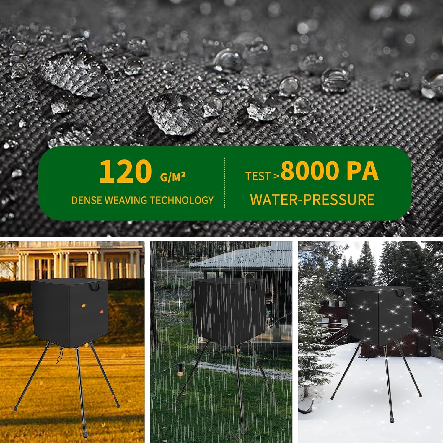 Pitching Machine Cover, Waterproof 420D Oxford Outdoor Softball Baseball Pitching Machine Dust Covers Compatible with 24" L x 24" W x 32" H (Only Cover) - Image 5