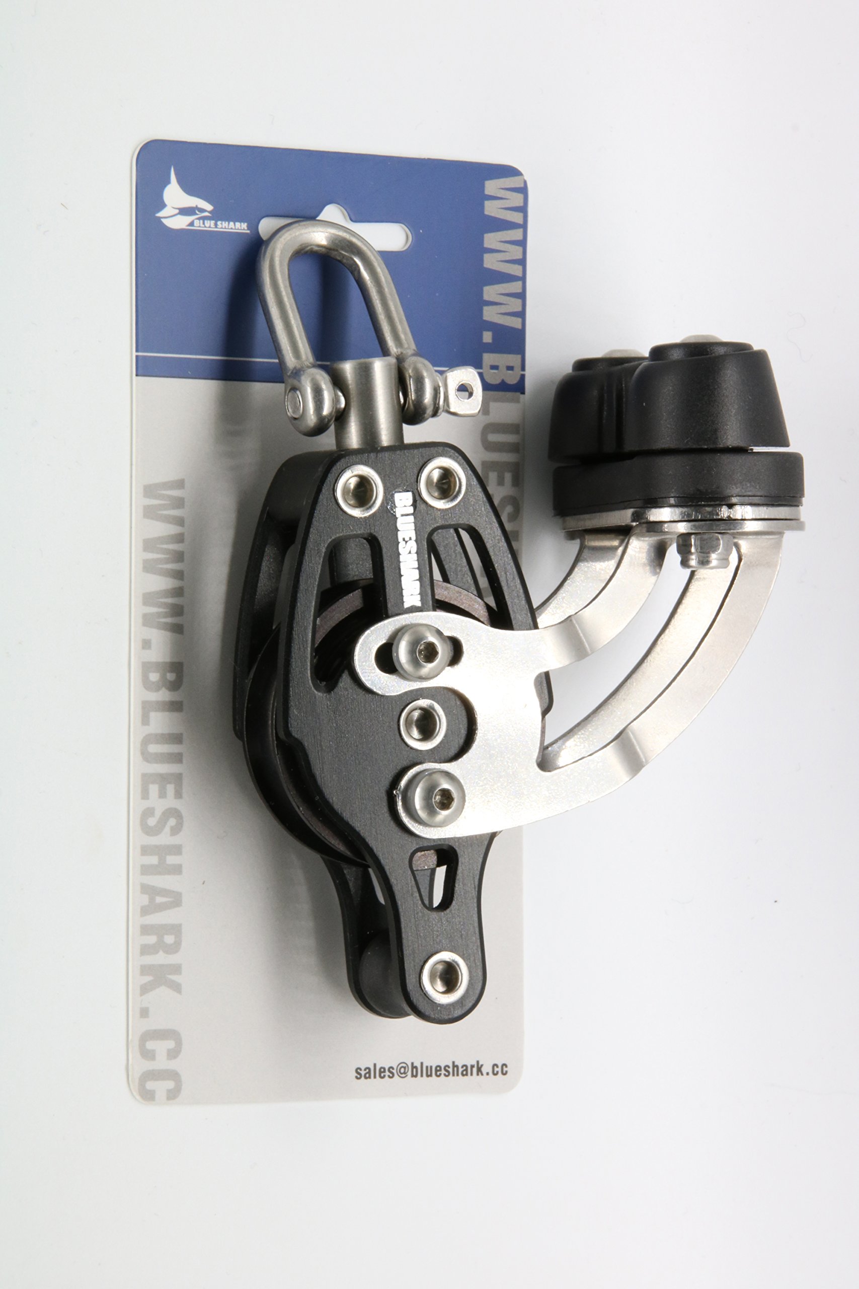 Blue Shark - Polea para velero (rodamientos de bolas, 38 mm, bloque de leva Becket 2263)