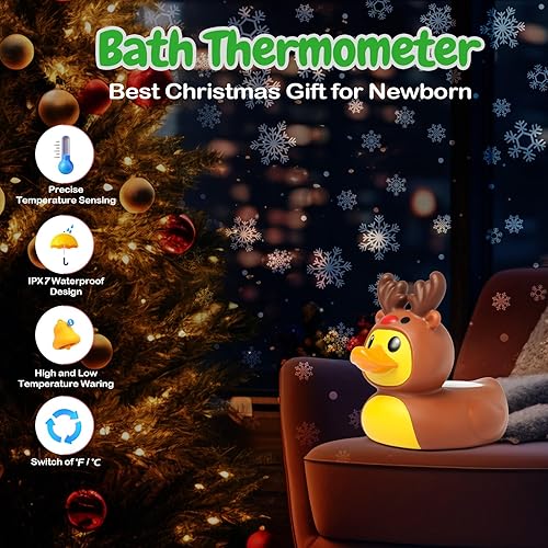 Miniatura 3 de Doli Yearning Termómetro de baño para bebés, regalos de Navidad, regalos de Navidad, termómetro de baño, pato de seguridad para bebés