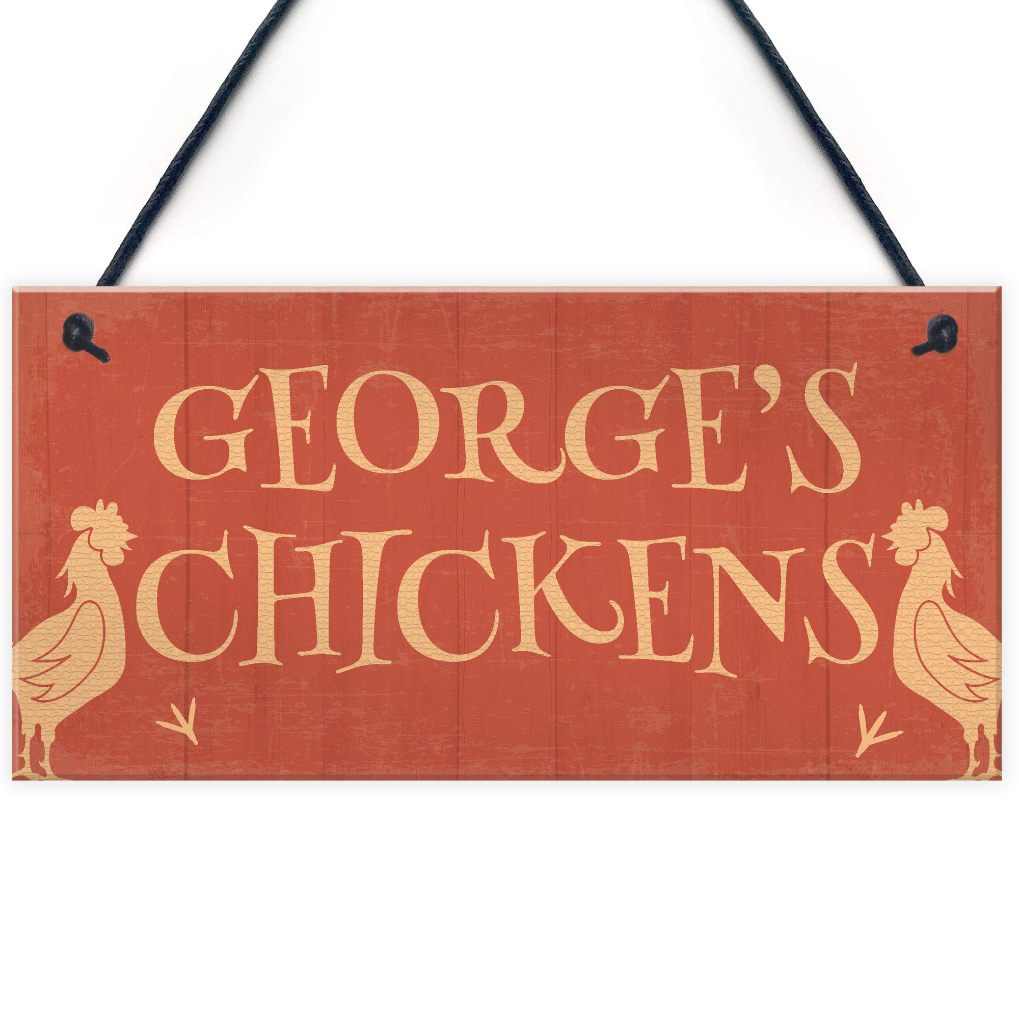 Red Ocean Chicken Signs For Coop Hanging Chicken Signs For The Garden Quirky Sign For Chicken House