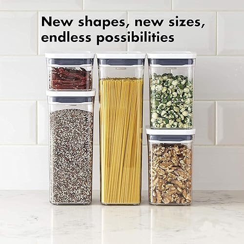 Miniatura 6 de OXO Good Grips - Contenedor POP hermético, almacenamiento de alimentos hermético, rectángulo de 0.4 cuartos de galón (juego de 4) para bicarbonato