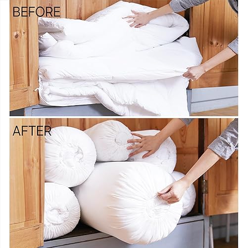 Miniatura 3 de Bolsas de almacenamiento Roll&Stack para edredones, mantas, ropa, armario, organizador de ahorro de espacio debajo de la cama, apilables, a prueba