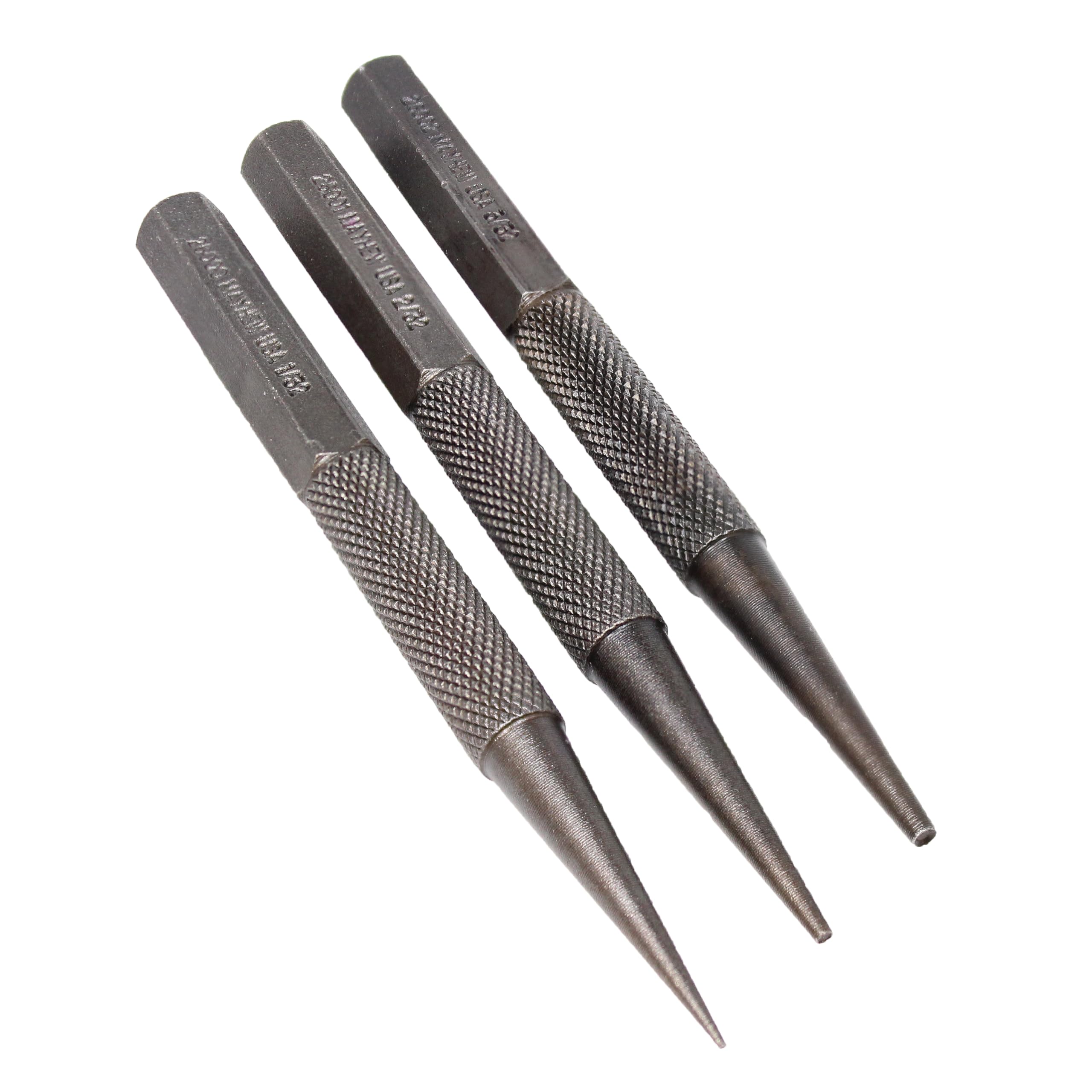 Mayhew 47502 1-2-3/32-Inch Carded Nail Set, 3-Piece