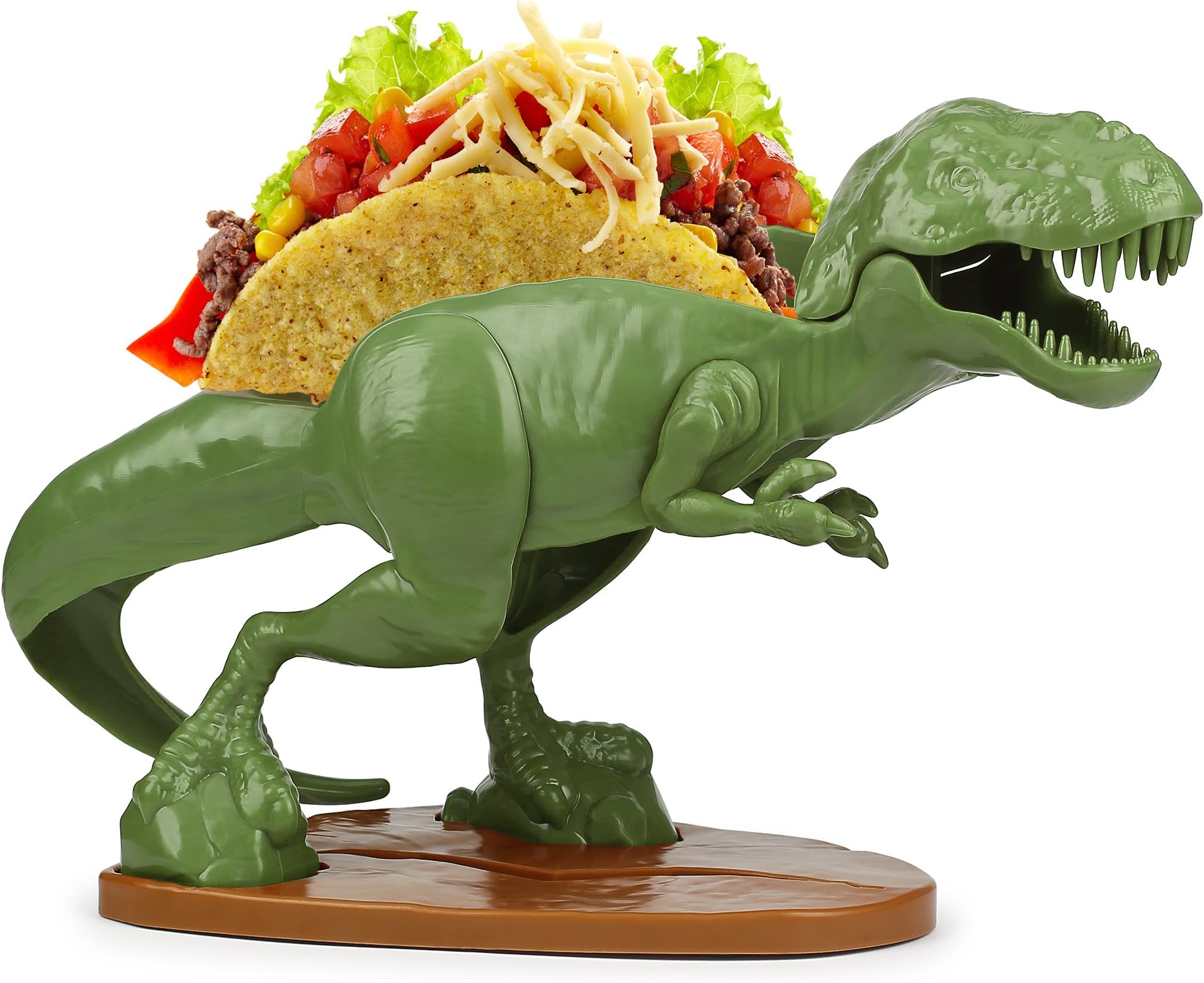 Original Tacosaurus - Dinosaur Taco Holder, Fun and Practical White Elephant Gift, Hold 2 Tacos