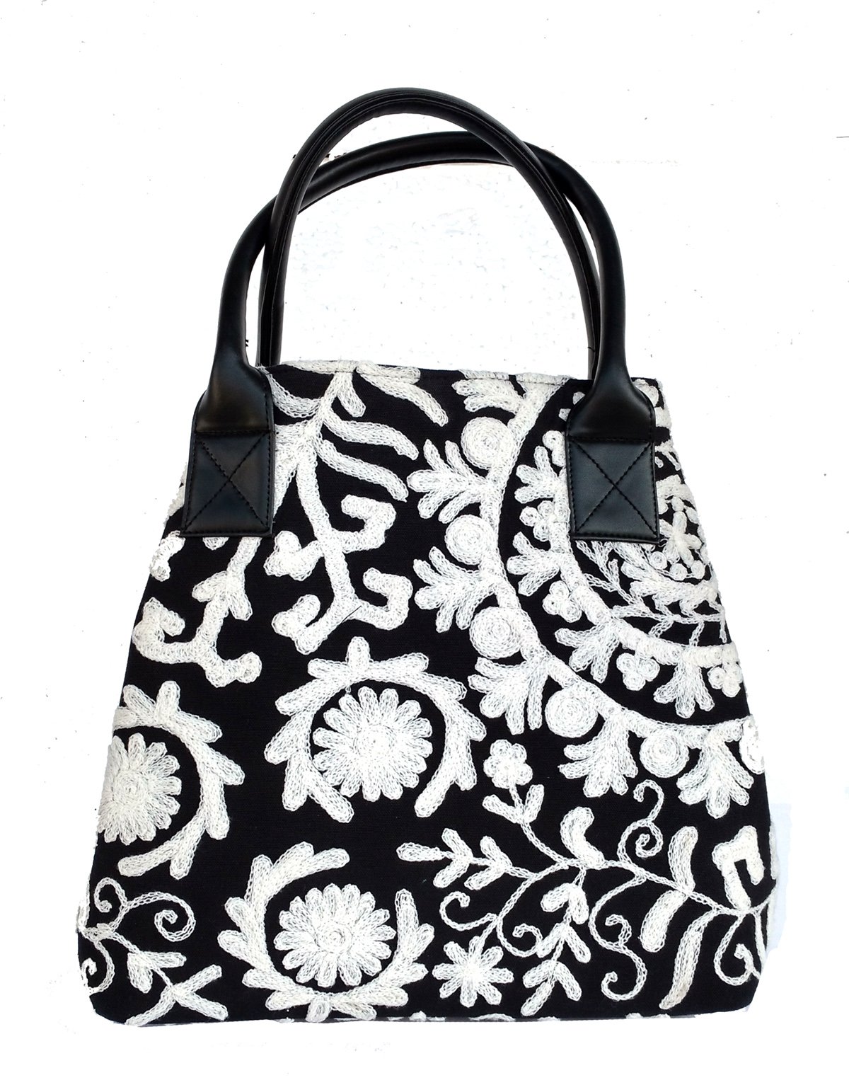 Rastogi HandicraftsWomen s Indian Hand Decorated Canvas Embroidery Hobos Sling Shoulder Bag