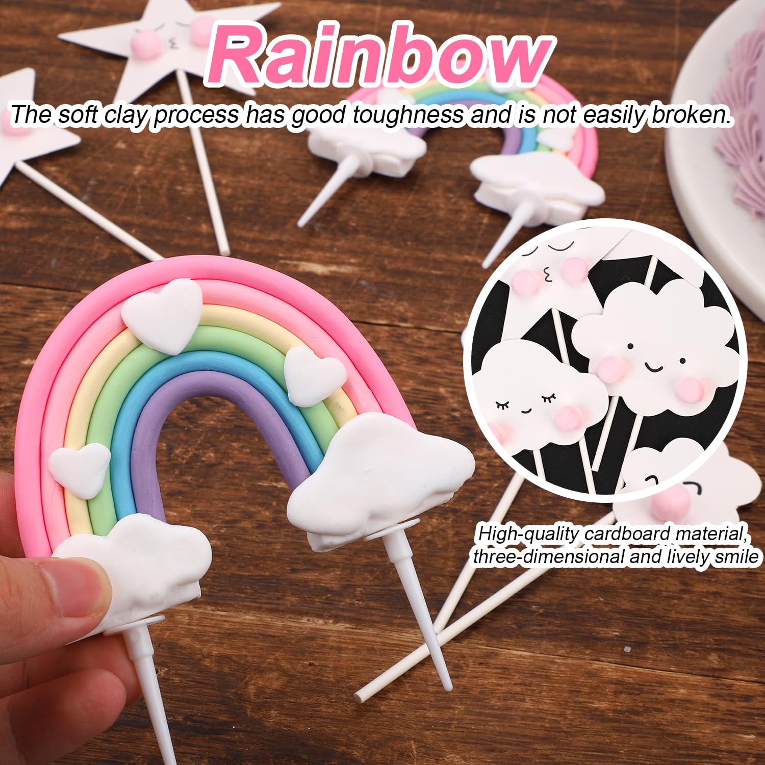 Regenboog Taartdecoratie - Happy Happenings Feestartikelen