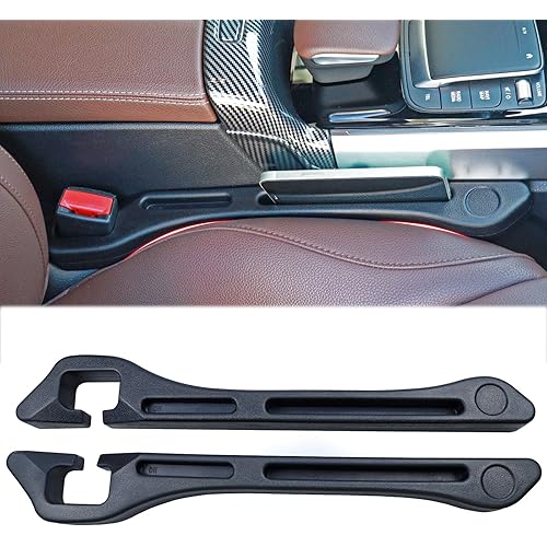 KAYZT Car Seat Gap Filler Organizer Universal Fit Car SUV Truck Console Side Plug Strip Stopping Phone Key from Falling Pack of 2 Black