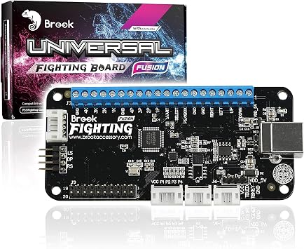 Brook Universal Fighting Board Fusion - Pre-installed header version, For PS5 Fighting Games solution, compatible with Street Fighter 6 and Tekken 8