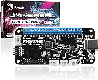 Brook Universal Fighting Board Fusion - Pre-installed header version, For PS5 Fighting Games solution, compatible with Street Fighter 6 and Tekken 8