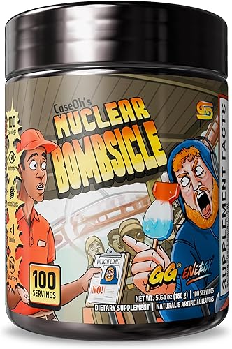 Gamer Supps GG Energy - CaseOh's Nuclear Bombsicle por CaseOh (100 porciones) - Energía de juego compatible con Keto y mezcla nootrópica, sin azúcar