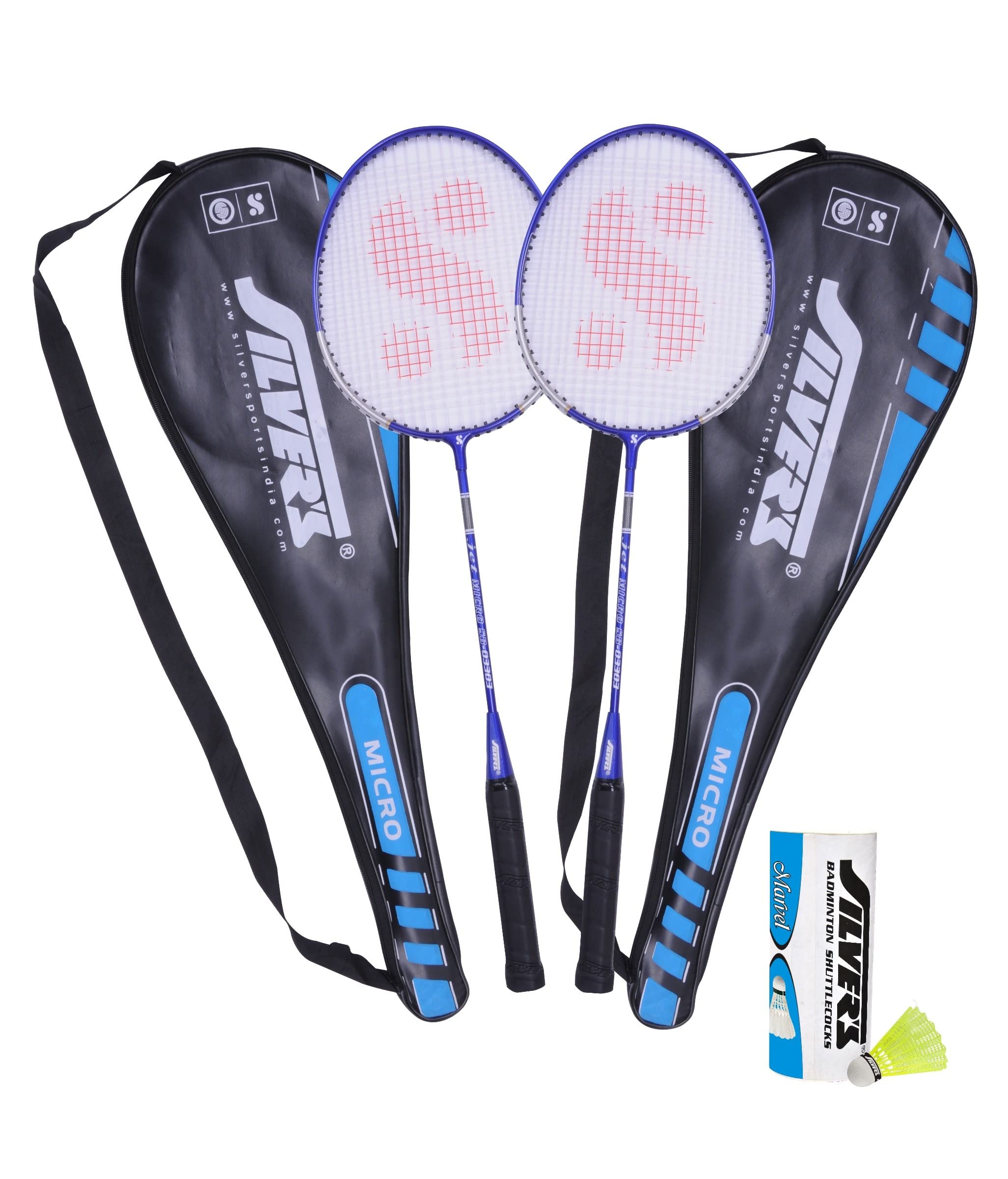 Silvers Micro (2 Badminton Rackets with Cover, 3 Plastic Shuttlecock) (B0BCGM4DBB) Amazon Price History, Amazon Price Tracker
