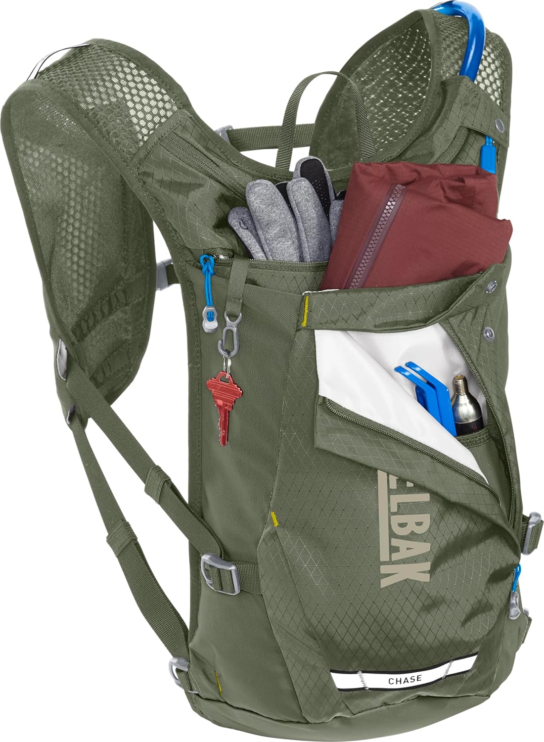 CamelBak Chase Adventure 8 Hydration Vest- for Gravel, Mountain, Bikepacking and Endurace Cycling- 2L Reservoir, Dusty Olive