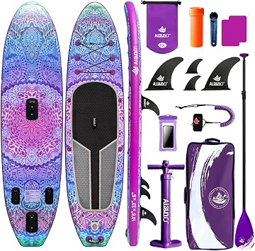SUP Board, Inflatable Stand Up Paddle Board, Length 126 inches 320 cm, Width 31.9 inches 81 cm, Thickness 5.9 inches 15 cm, Stable, Ultra Lightweight, Anti-Slip, Fitness, Surfing, River