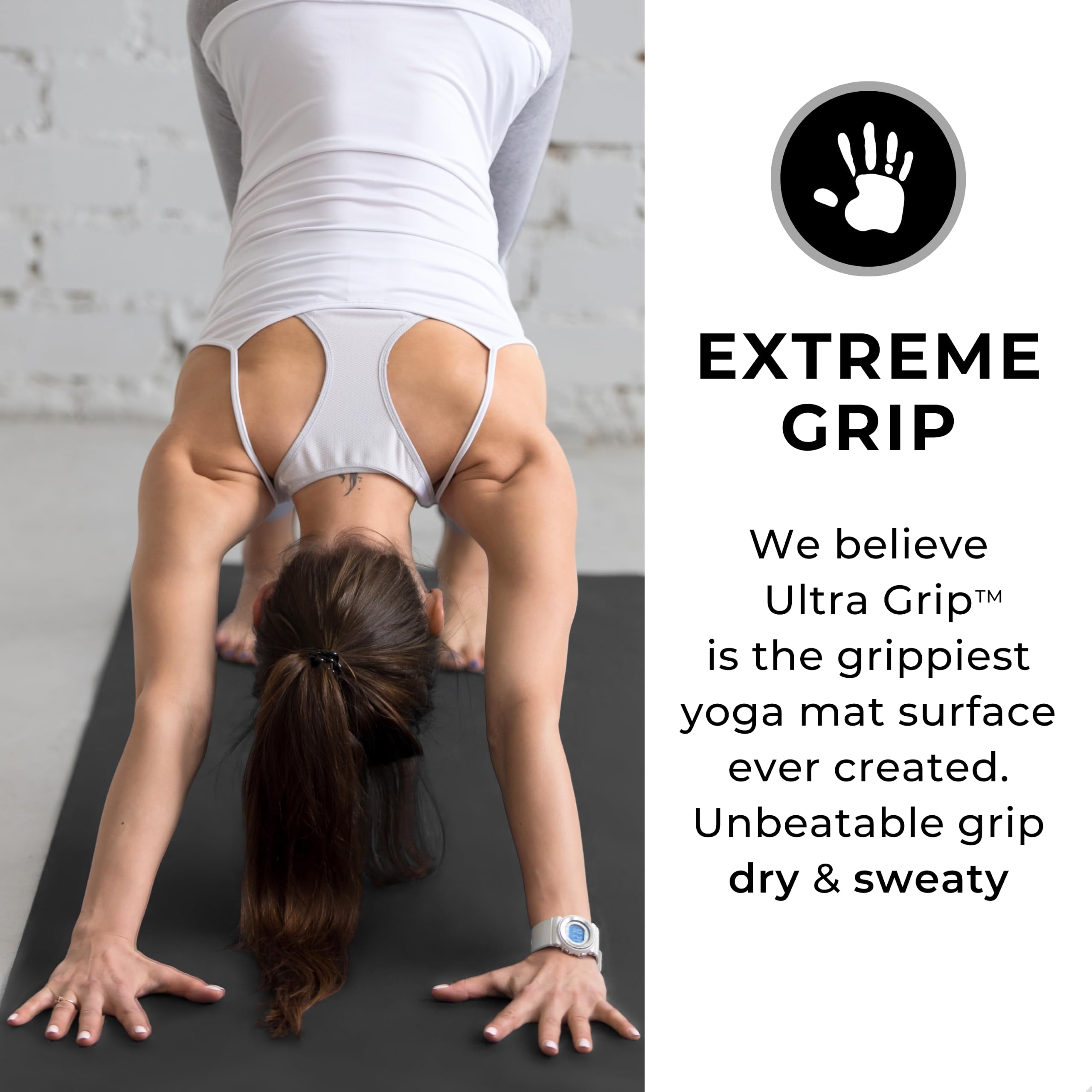 Plyopic Ultra-Grip Pro+ Yoga-Matte – Unschlagbare Rutschfest Leistung. Komfortabel und Schweißresistent. Ausrichtungslinie. Für Yoga, Joga, Pilates, Bikram und Hot yoga