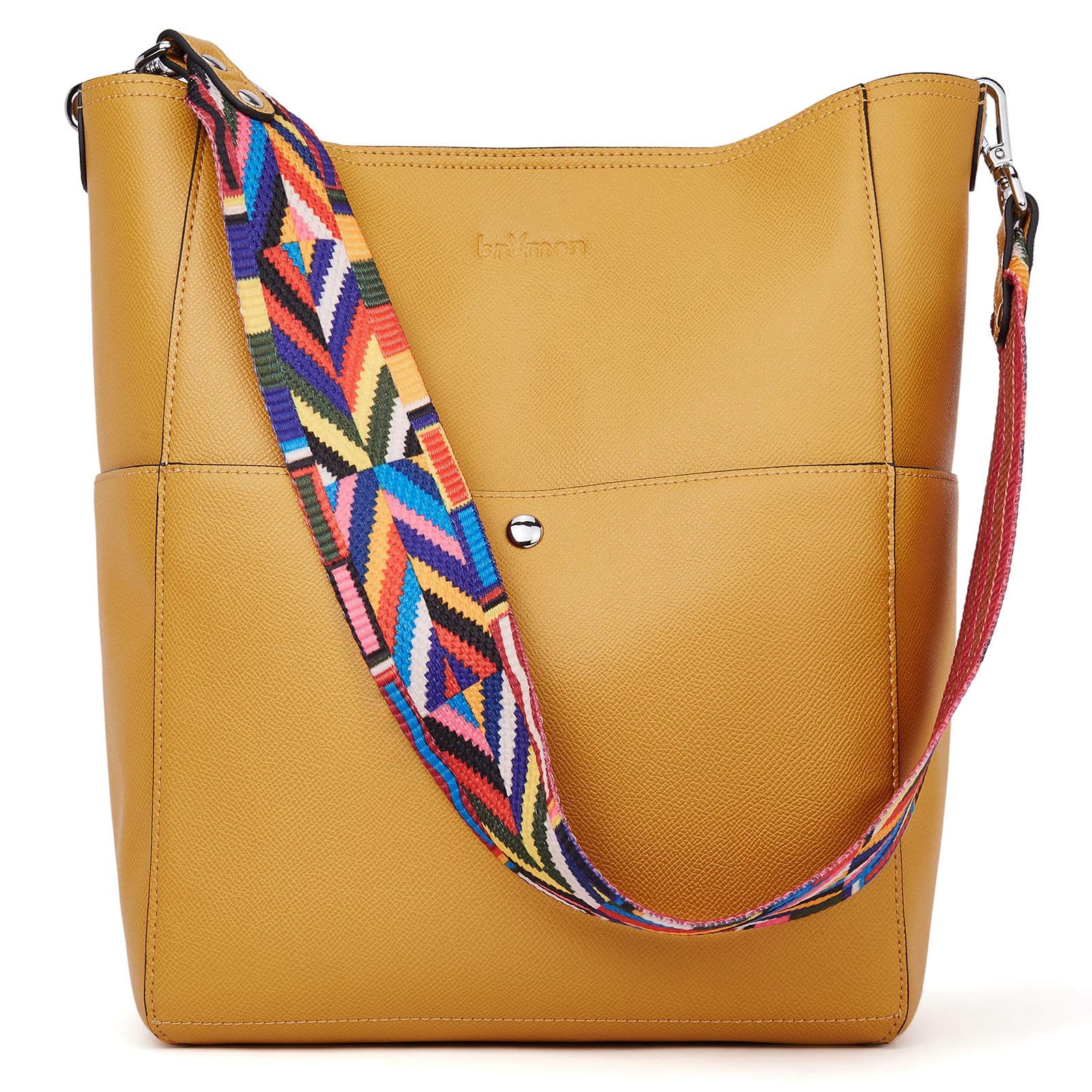 BROMENWomen Purses and Handbags Leather Hobo Bags Designer Shoulder Bucket Crossbody Purse