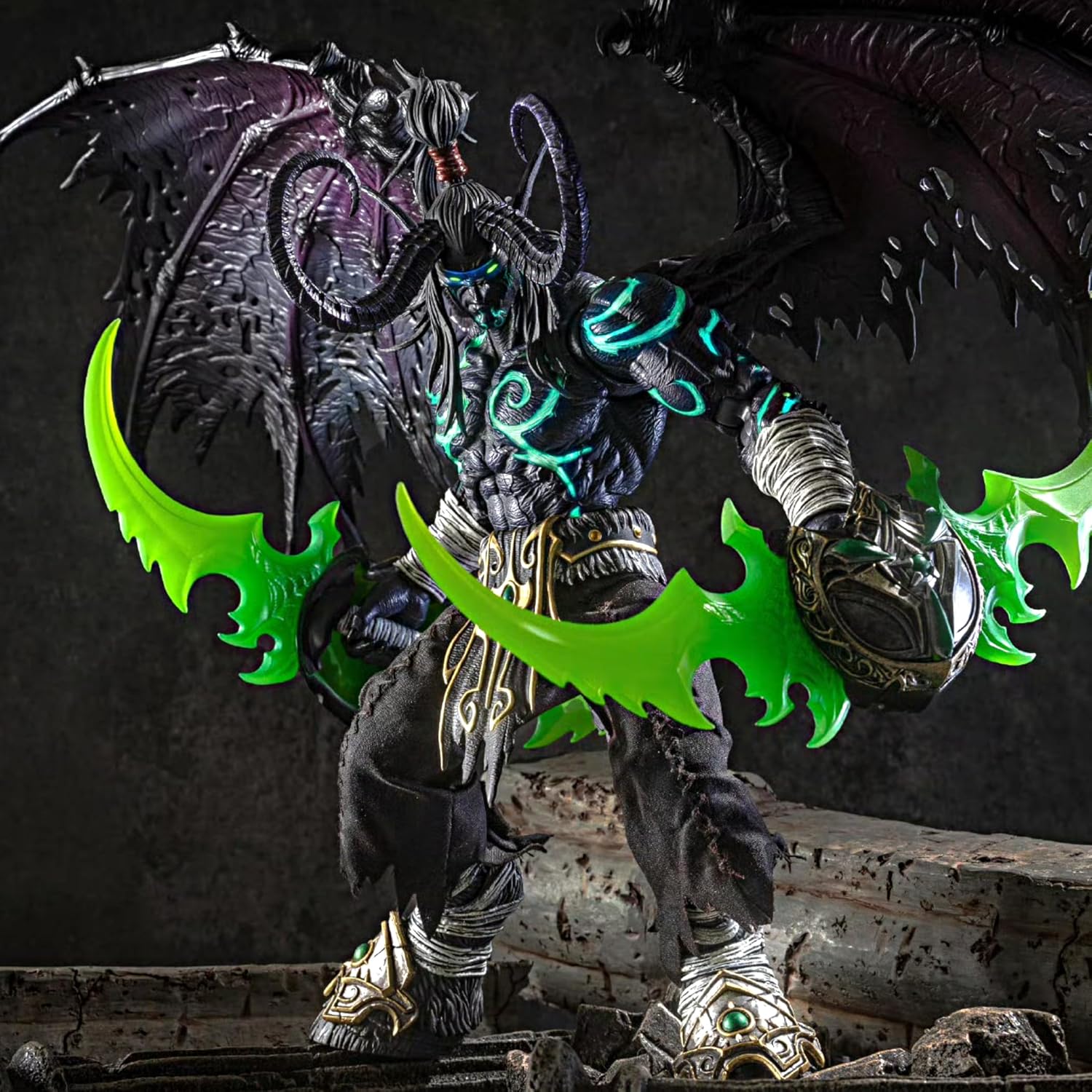 MEMORYTOYS 1/12 Illidan The Demon Hunter - Limited Black Corrupted Edition, Highly Detailed Articulated Collectible Figure for Adult Gamers & Fans-Action Figures