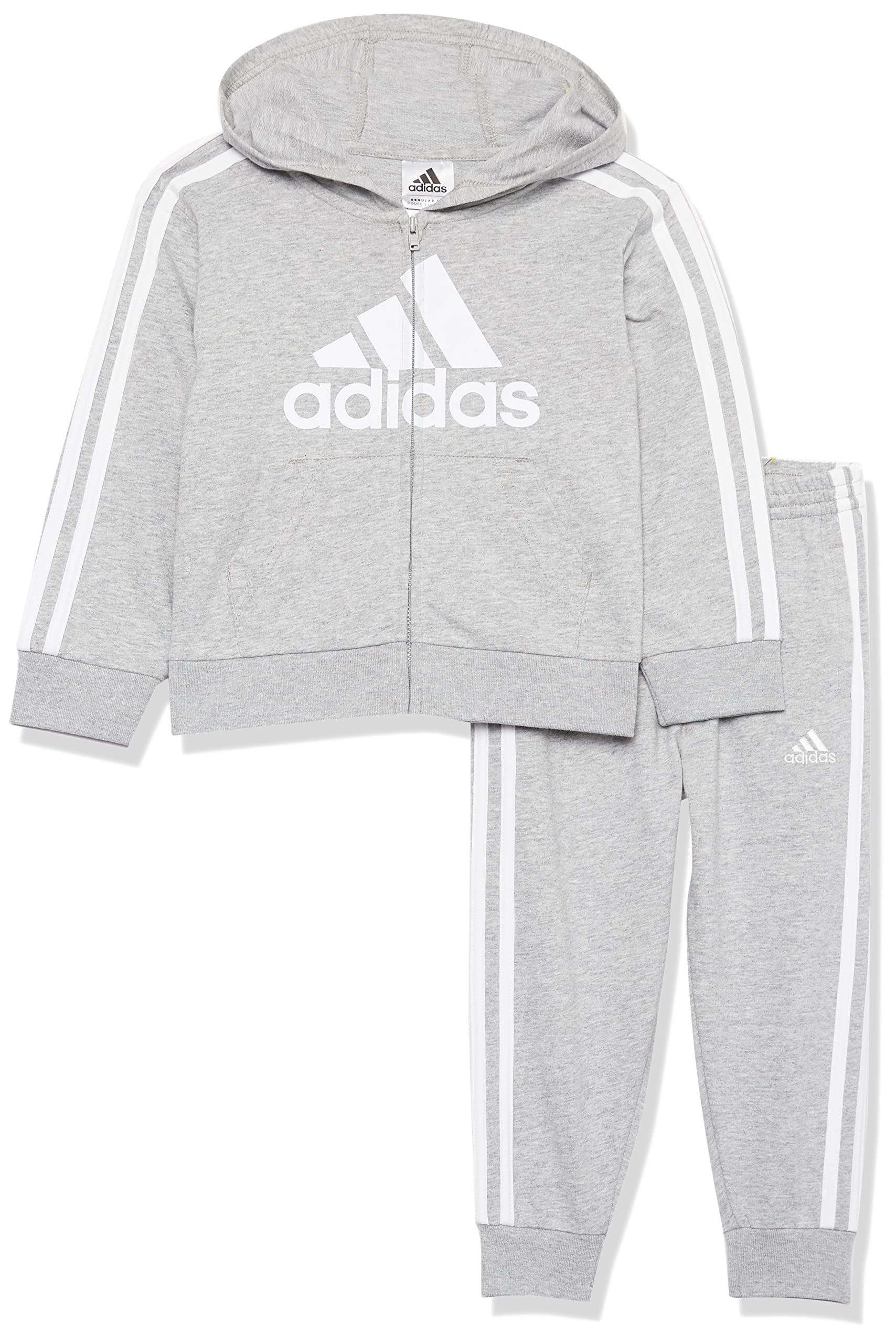 Ensemble à capuche adidas en molleton gris chiné pour les sorties de bébé