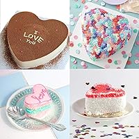 Vista 7 de Moldes de silicona en forma de corazón para pasteles - Moldes reutilizables antiadherentes para pastel de queso, brownies y más - Perfecto