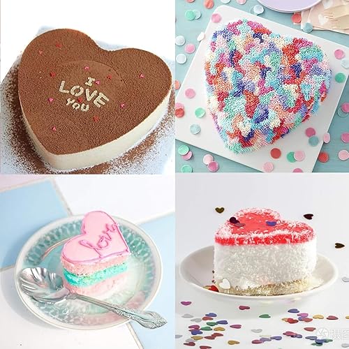 Miniatura 7 de Moldes de silicona con forma de corazón para tartas de queso, brownies y más, ideales para el día de San Valentín (paquete de 1)